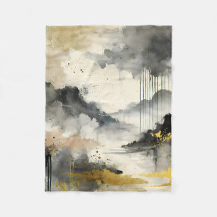 Golden Storm Fleece Blanket