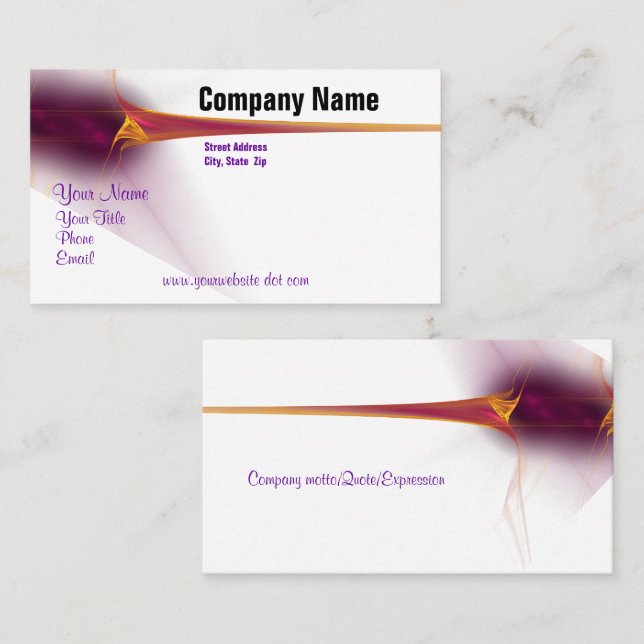 Golden Streak Business Card (Front/Back)