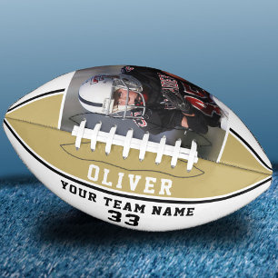 Golden Stripe Player Name Number Team Photo Football