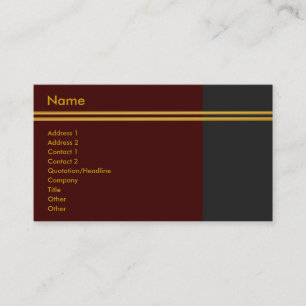 Golden Stripes Business Card