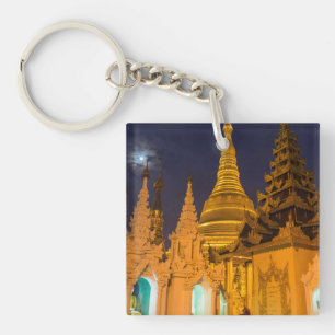 Golden Stupa And Temples Key Ring