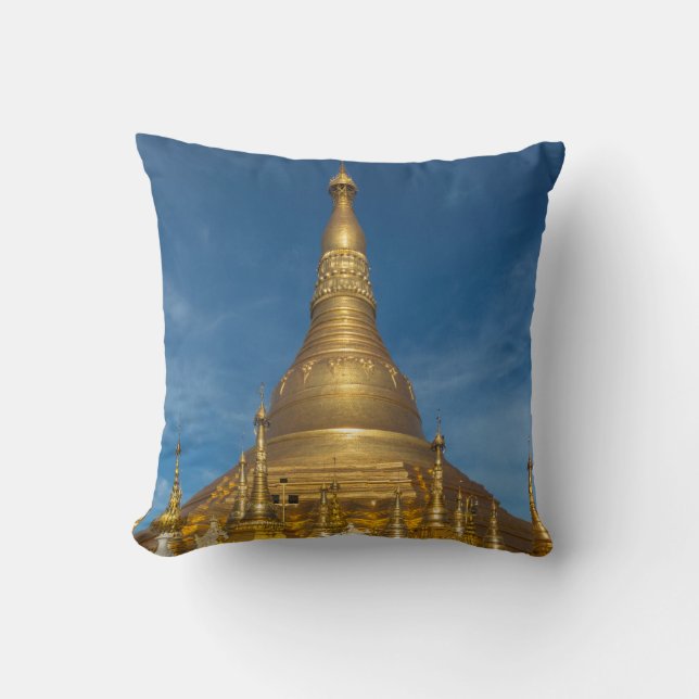 Golden Stupa Temple Cushion (Front)