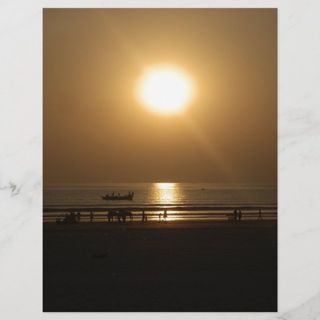 Golden Summer Sunset Reflection on the Beach (Front)