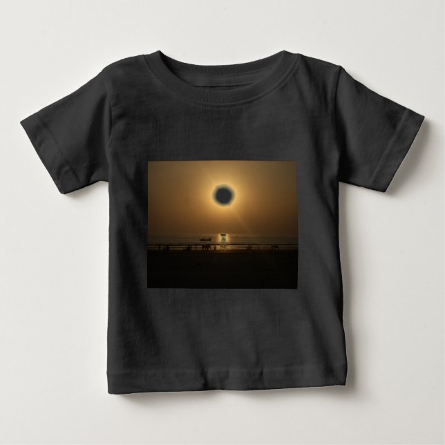 Golden Summer Sunset Reflection on the Beach Baby T-Shirt (Front)
