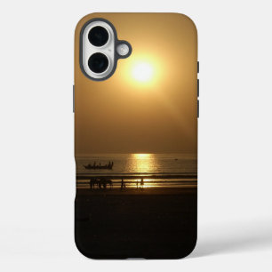 Golden Summer Sunset Reflection on the Beach iPhone 16 Plus Case