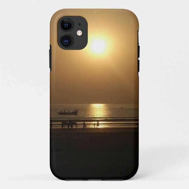 Golden Summer Sunset Reflection on the Beach Case-Mate iPhone Case (Back)