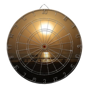 Golden Summer Sunset Reflection on the Beach Dartboard