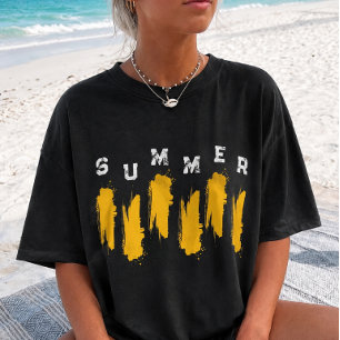 Golden Summer Vibes Graphic Tee Minimalist Tshirt