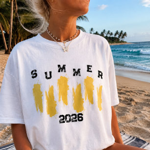 Golden Summer Vibes Graphic Tee Minimalist Tshirt