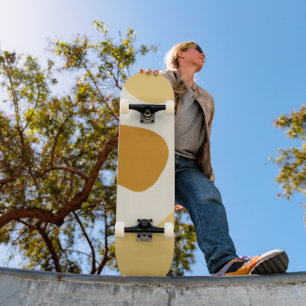 Golden Sun and Wave Half Pipe Skateboard