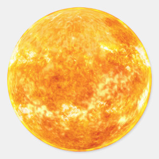 golden sun classic round sticker