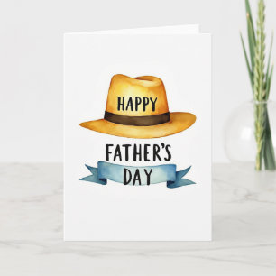 Golden Sun Hat Fathers Day Card