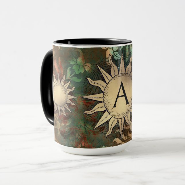  Golden Sun & Initial Mug (Front Left)