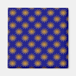 Golden Sun Pattern by Shirley Taylor Magnet