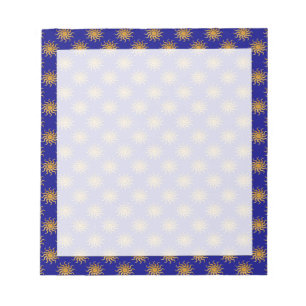 Golden Sun Pattern by Shirley Taylor Notepad