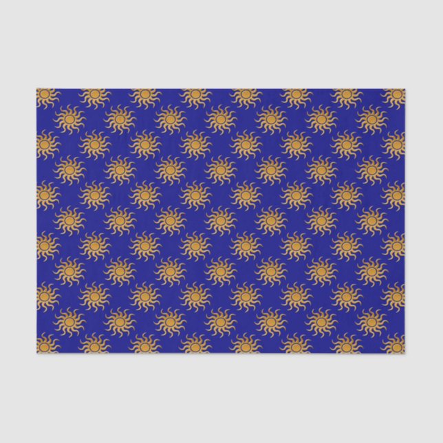 Golden Sun Pattern by Shirley Taylor Tissue Paper (Front)