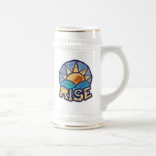 Golden Sun Rise ~ Uplifting Message Beer Stein