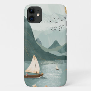 Golden Sun Teal Lake Romantic Mountain Escape Case-Mate iPhone Case