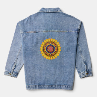 Golden sunburst denim jacket