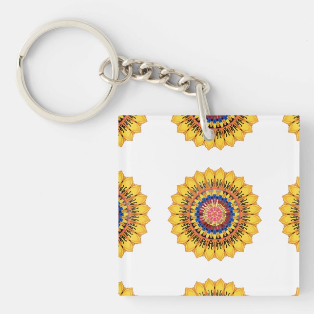 Golden sunburst  key ring (Front)