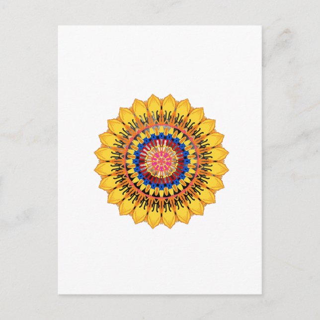 Golden sunburst  postcard (Front)