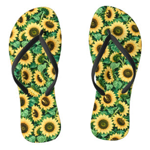 Golden Sunflower Garden Jandals