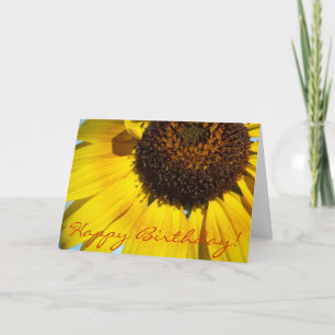 Golden Sunflower Greeting-Birthday Cards
