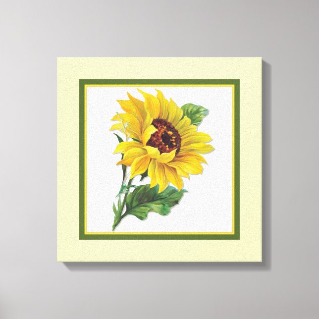 Golden Sunflower - Square Canvas Print (Front)