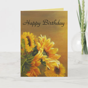 Golden Sunflowers Card