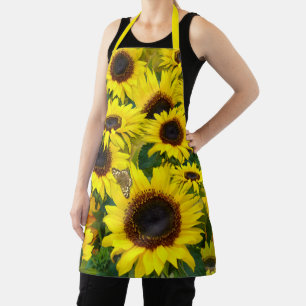 Golden Sunny Sunflowers Apron