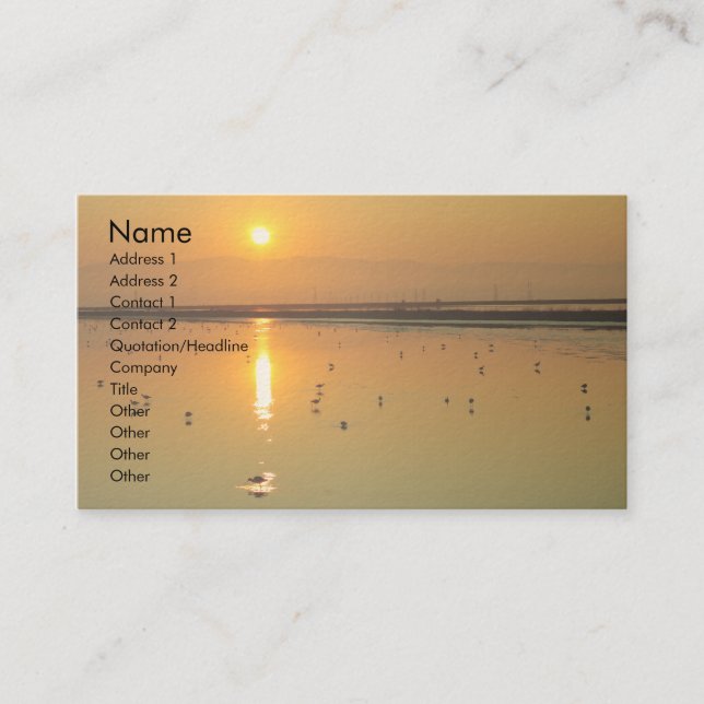 Golden Sunrise Business Card (Front)