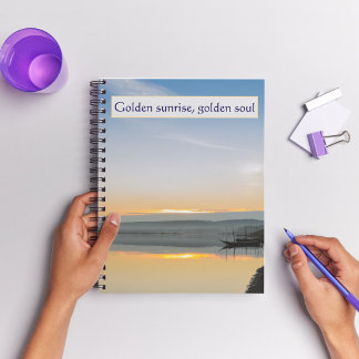 Golden Sunrise Golden Soul River Notebook