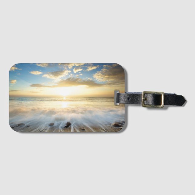 Golden Sunrise Luggage Tag (Front Horizontal)