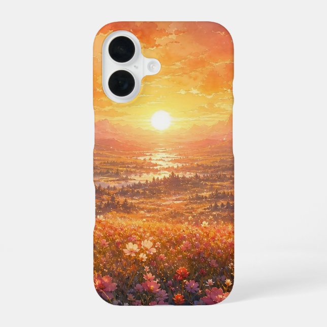 Golden Sunrise Meadow Phone Case (Back)