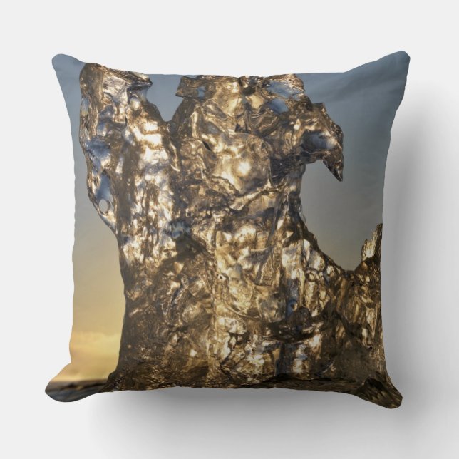 Golden sunrise seen through iceberg formation cushion (Front)