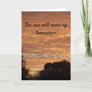 Golden sunrise Thinking of you blank card