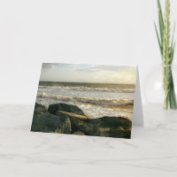 Golden Sunset at White Point Beach Sympathy Card