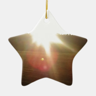 Golden Sunset Ceramic Tree Decoration