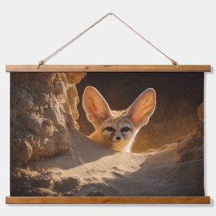 Golden Sunset Fennec Fox Desert Wall Art