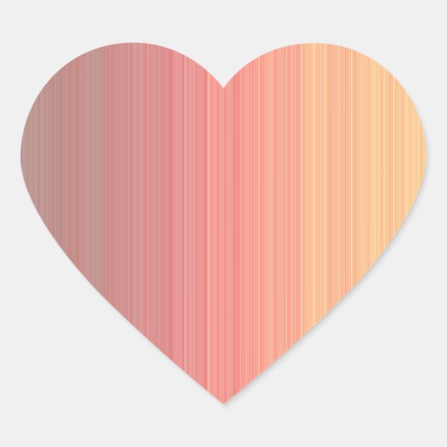 Golden sunset heart sticker (Front)