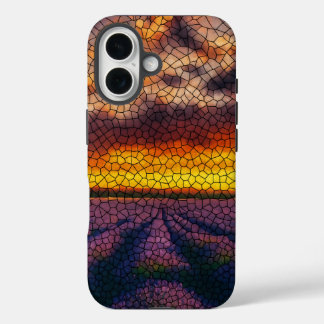 Golden Sunset Lavender Field iPhone / iPad case