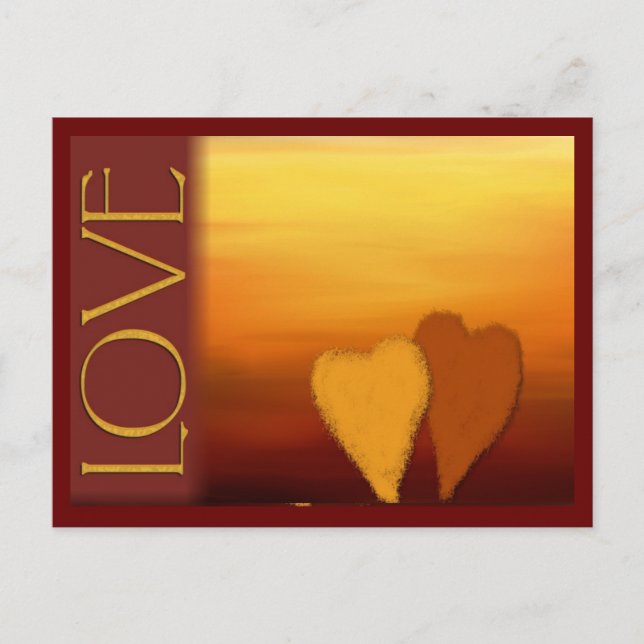 Golden sunset love card (Front)