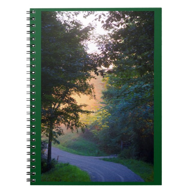 Golden sunset nature landscape photo notebook (Front)