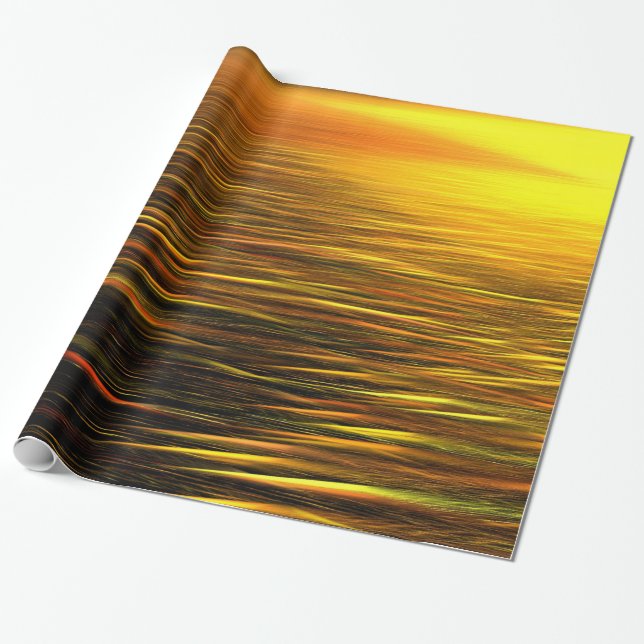 Golden Sunset on Sand Dunes Wrapping Paper (Unrolled)