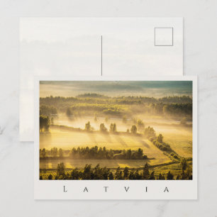Golden Sunset Over Vidzeme, Latvia Postcard