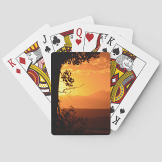 Golden Sunset Playing Cards