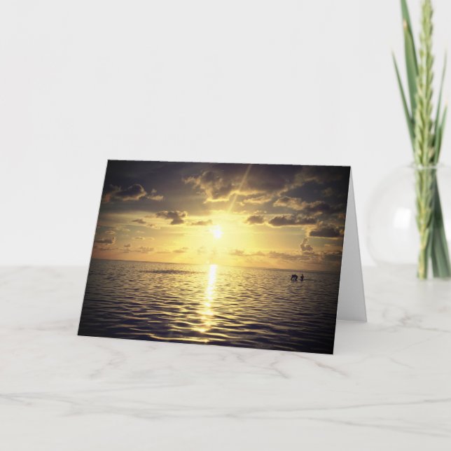 Golden Sunset Thank You Card (Front)