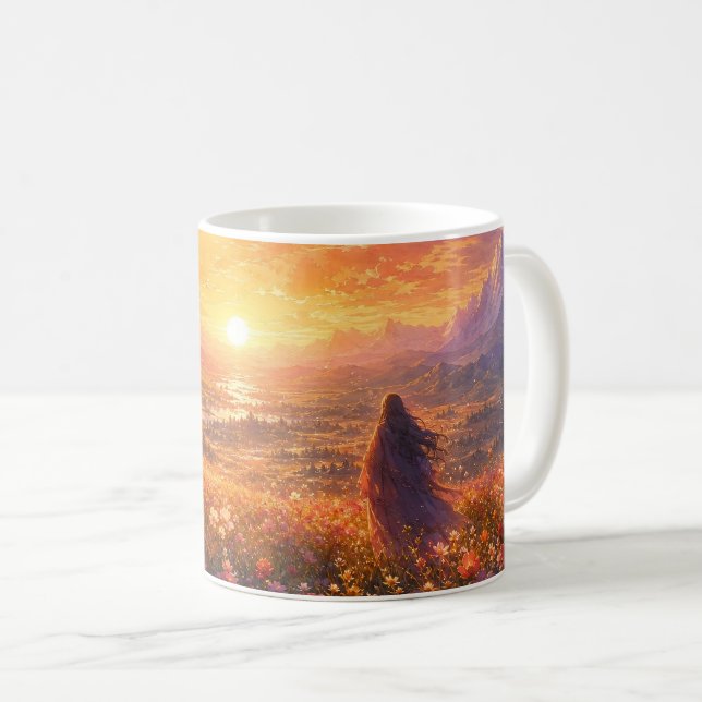 Golden Sunset Valley Mug (Front Right)