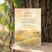 Golden Sunset Vineyard Country Landscape Wedding