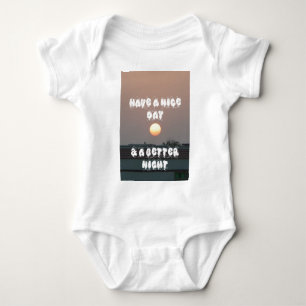 Golden Sunset with Have a Nice Day/Night Wishes Baby Bodysuit